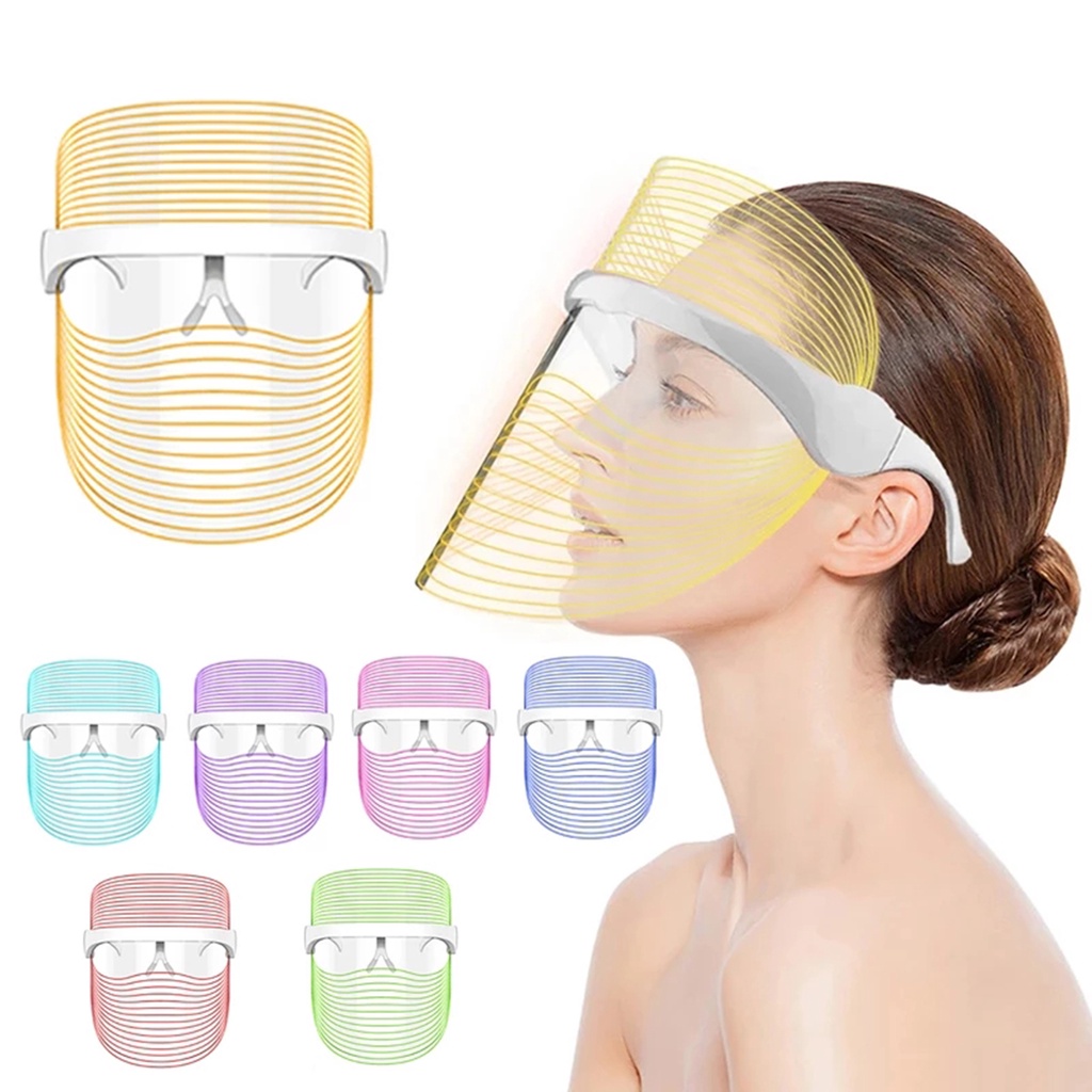 7 Cores LED Terapia De Luz Máscara Facial Anti Acne Rugas Tratamento SPA Máquina De Beleza