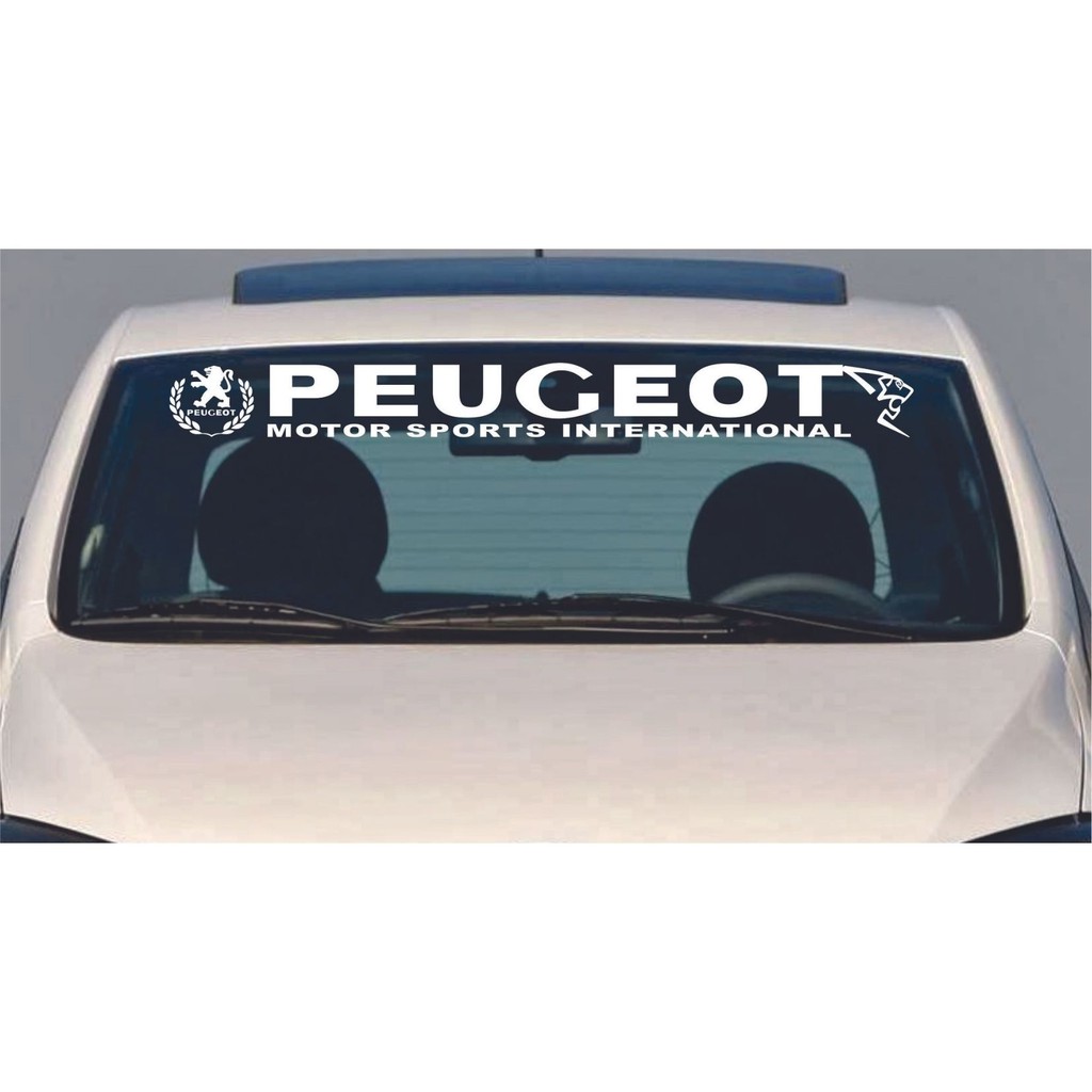 Adesivo Peugeot tuning de parabrisa para carro Peugeot