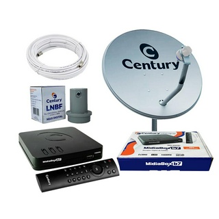 Nova Antena Parabólica 60cm Banda Ku 5g Midiabox B7 Century