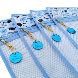 Saquinho Maternidade Organizador Para Bolsa Saída Maternidade Com Lindo Pingente Azul Para as Trocas em Oferta na Shopee