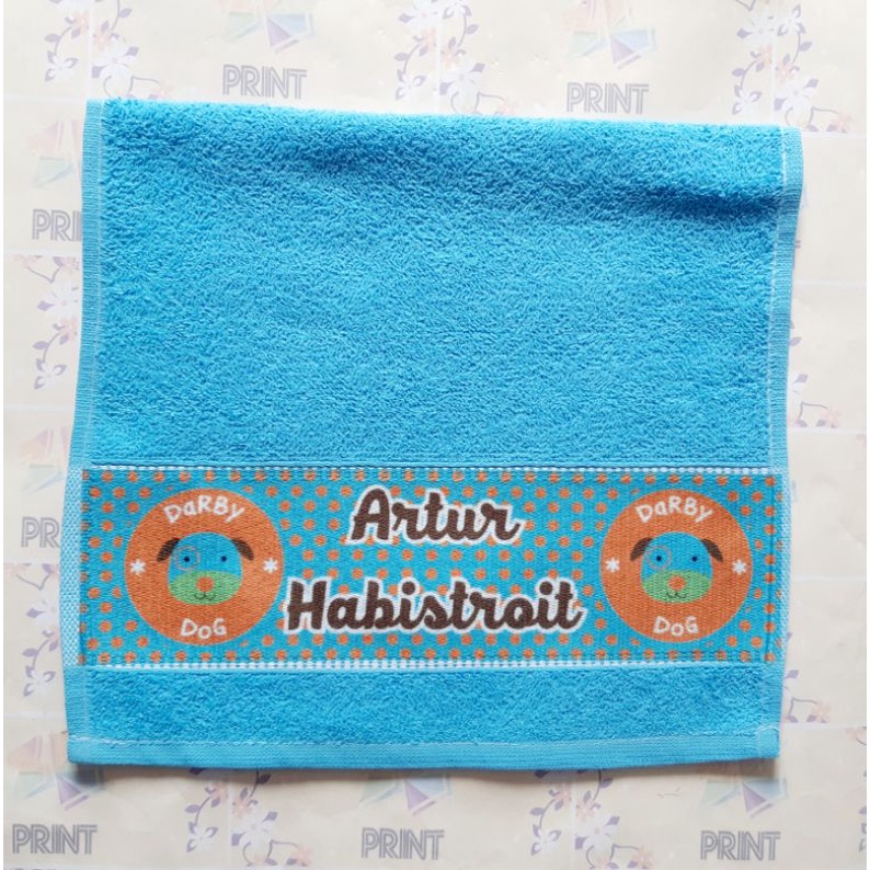 Toalhinha de Mão Skip Hop CACHORRO DARBY DOG Personalizada Toalha de Boca Escolar Lavabo Infantil