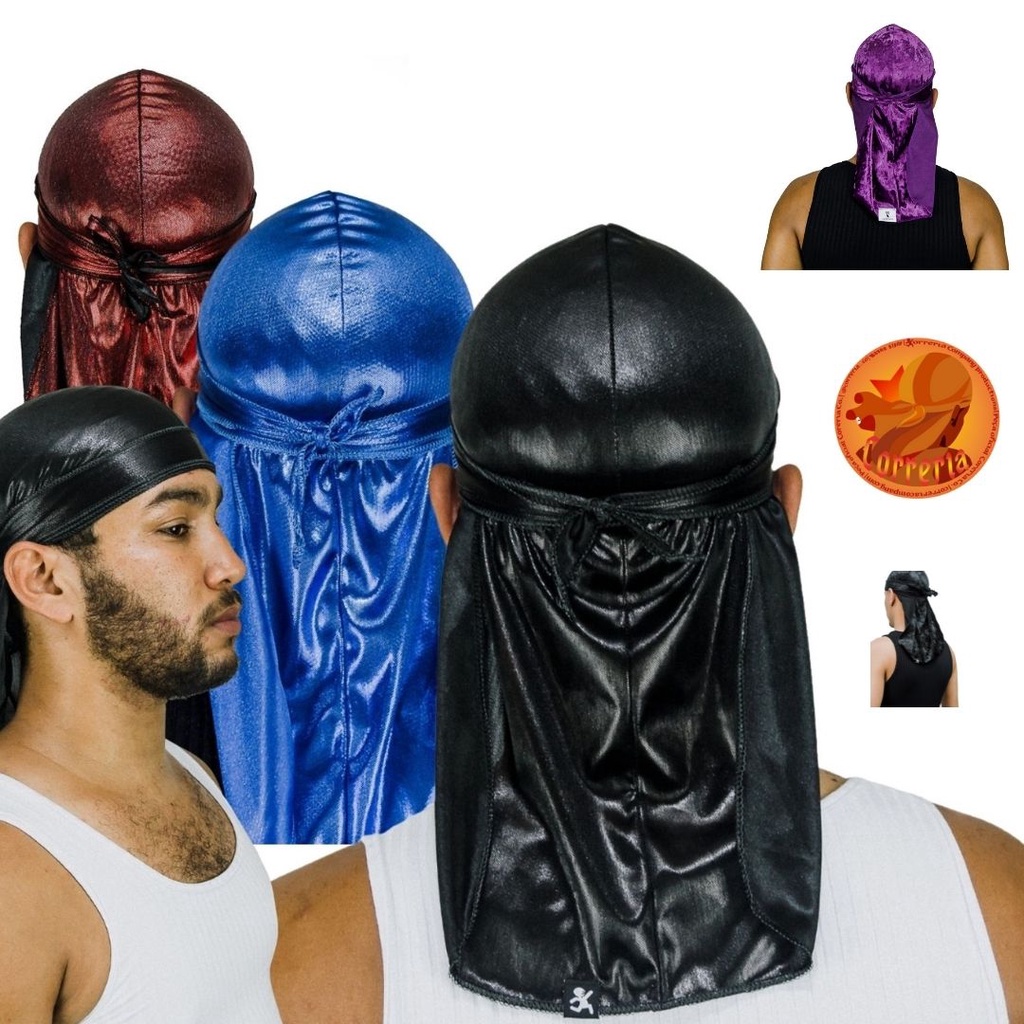 Durag Dureg Touca Bandana Silk Veludo Og Correria Corre Waves 360 Rap