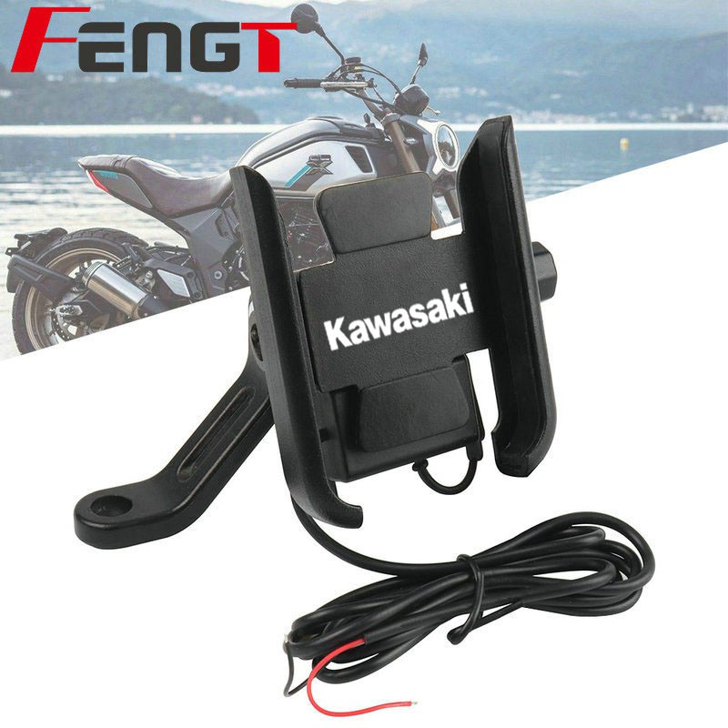 KAWASAKI Z125/Z250/Z300/Z400/Z650/Z1000/Z900/Z800 Suporte Para Telefone Celular Motocicleta E Bicicleta Em Liga De Alumí