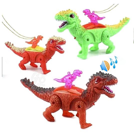Dinossauro á pilha Brinquedo Anda Emite Som e Luz em Oferta na Shopee