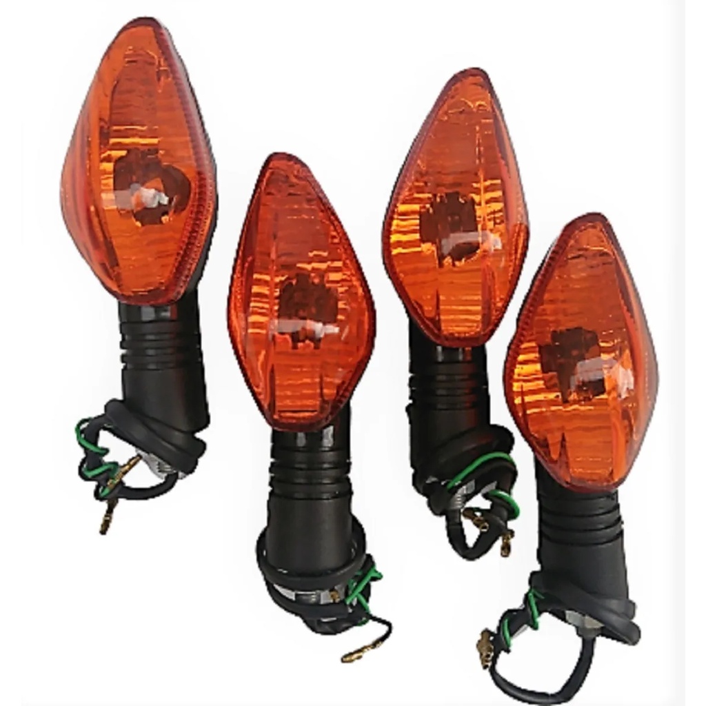 Kit 4 Pisca Seta Nxr Bros 150/160 Cg Titan Honda Cristal - Fumê - GVS com Lâmpadas em Oferta na Shopee