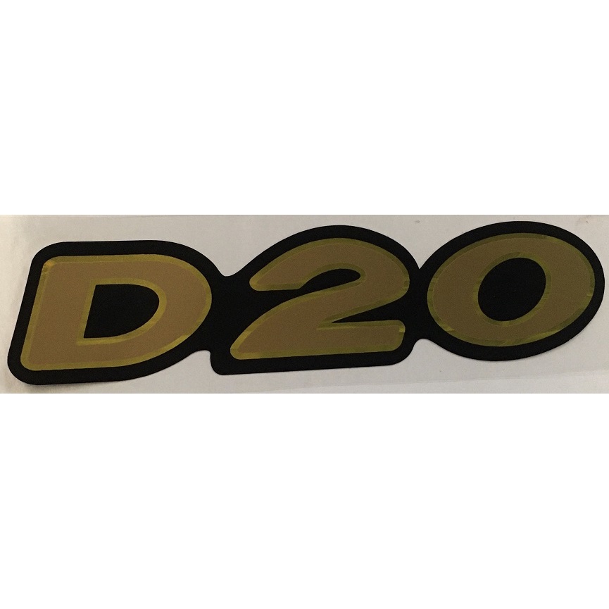 Emblema Adesivo Chevrolet D20 Dourado Preto Vinil Importado