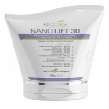 Nano Lift 3d Creme C/ Dmae Colágeno Antiflacidez 60g Eccos Nano Lift 3d