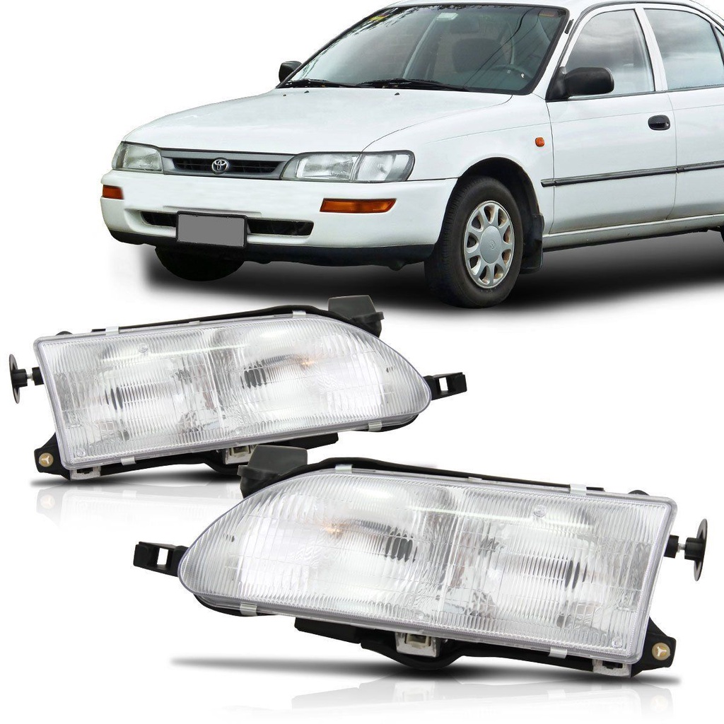 Par Farol Corolla 93 94 95 96 97 Foco Duplo Cromado