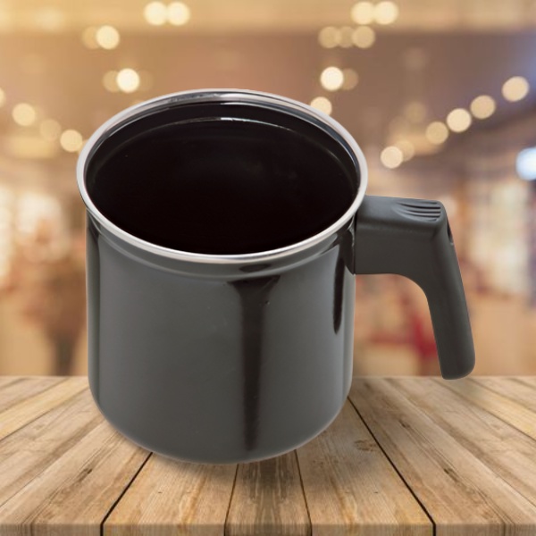 Caneca esmaltado fogão de Indução, Cooktop, Elétrico, a gás, a lenha 750ML preto