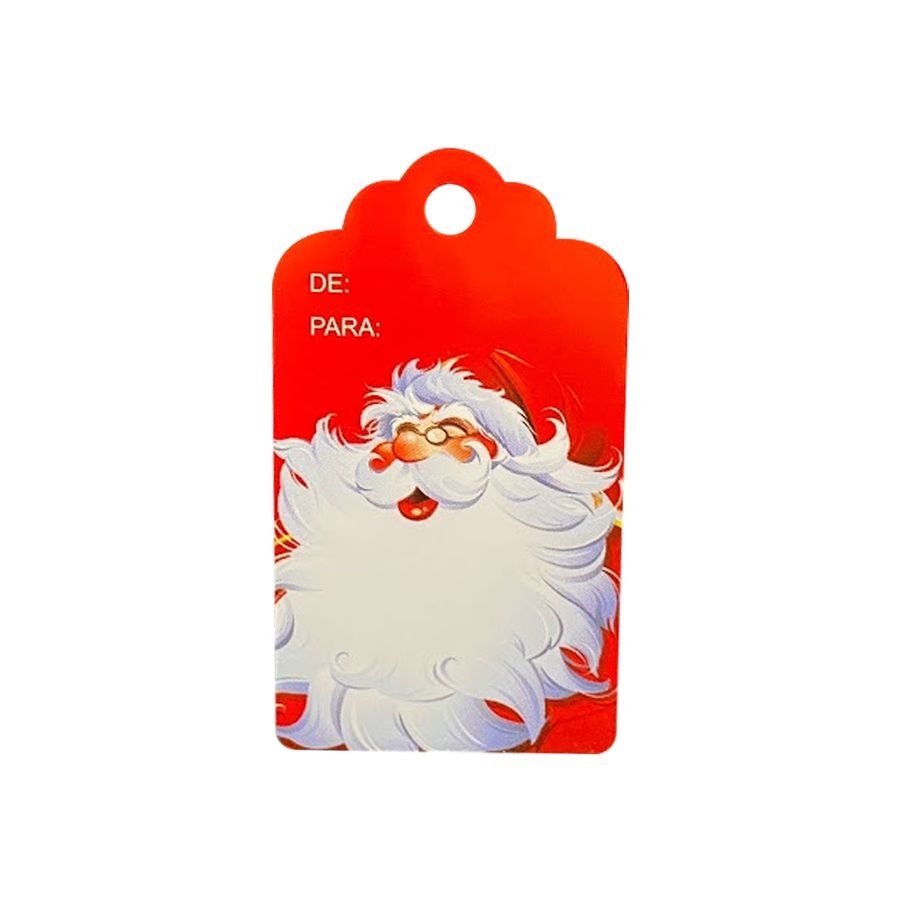 Tag Natalina - Papai Noel - Vermelho - 10 UN - Massai - Rizzo - Stationery