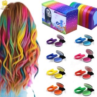 TULLIP Giz De Cabelo Colorido Temporária Portátil Em 8 Cores Para Tintura/Faça Você Mesmo