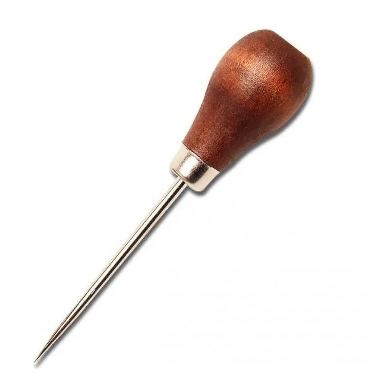 Furador Agulhão Manual Cabo Madeira Cartonagem Patchwork em Oferta na Shopee