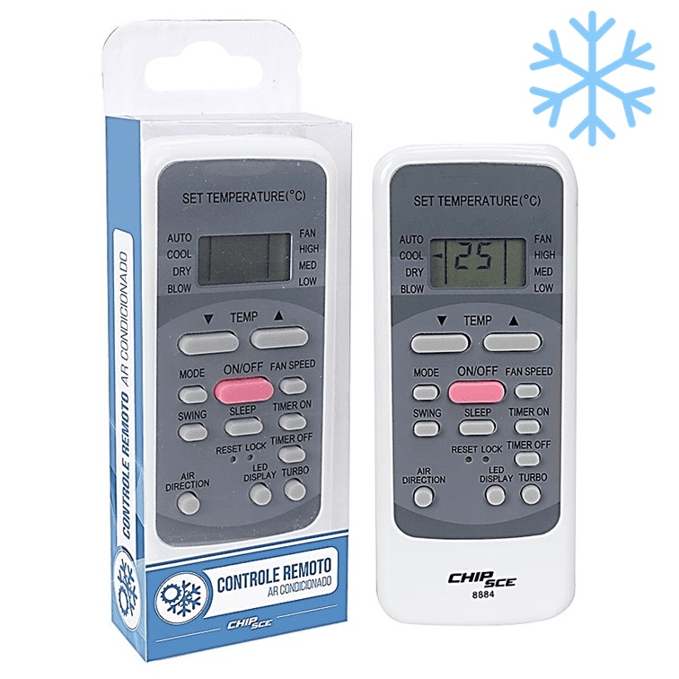 Controle Remoto Universal + De 1000 Marcas Para Aparelhos AR Condicionado 0268884