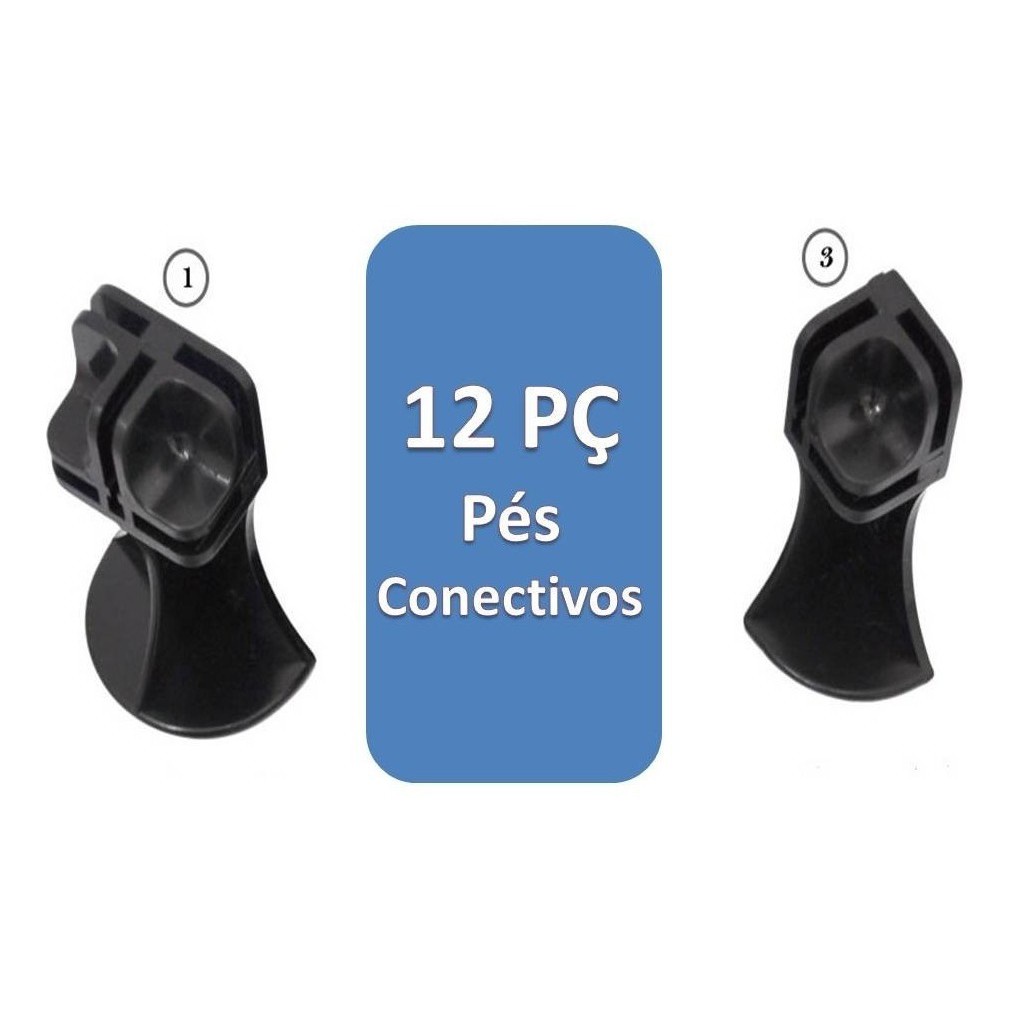 Conectivo Conector Para Balcão De Vidro E Aramado  12 pés de meio ou canto