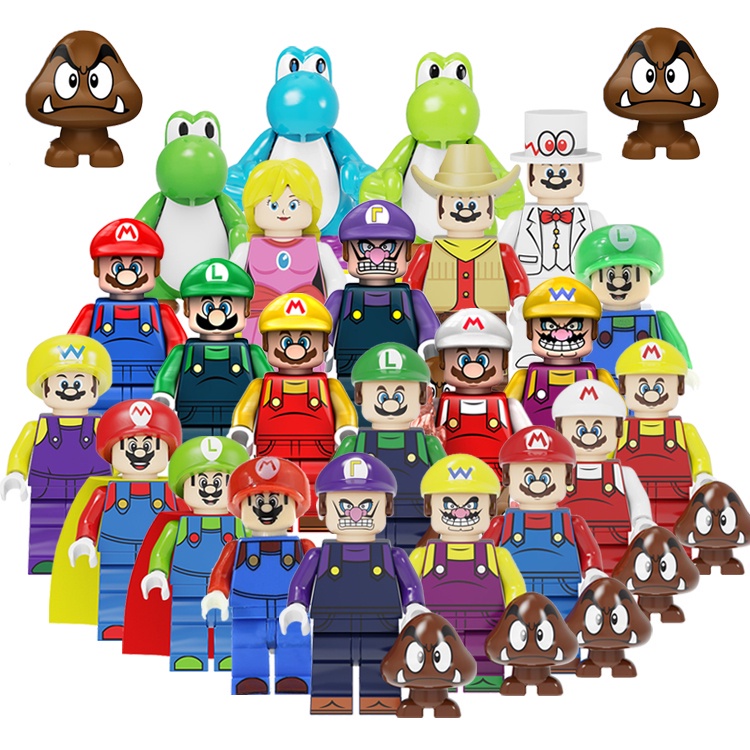 Brinquedos Super Mario Minifigures Yoshi Infantis - Escorrega o Preço