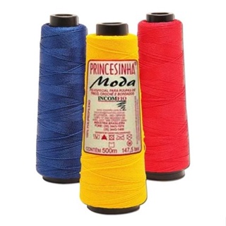 3 Cones Linha Princesinha Moda Fio Fino Crochê / Tricô 500m em Oferta na Shopee