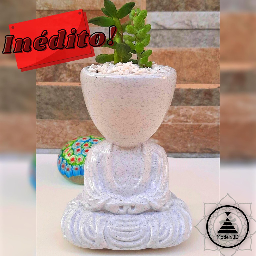 Novidade! Robert Plant Versão Buda Meditando - Zen Budismo - Vaso para Suculentas e Cáctos - Plantas em Geral - Jardim e Área externa - Bob Budista