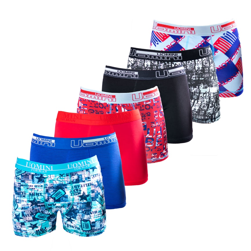 Kit 5 Cueca Boxer Microfibra Adulto Uomini Original Direto da Fabrica