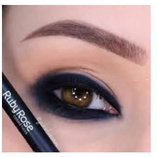 Lápis de Olho Delineador A Prova D'Água Preto Lapis Carbon Black Alta Pigmentação Ruby Rose HB-050 em Oferta na Shopee