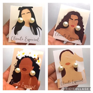 32 unidades de tag cartão para brinco cliente especial mulher especial dia da mulher