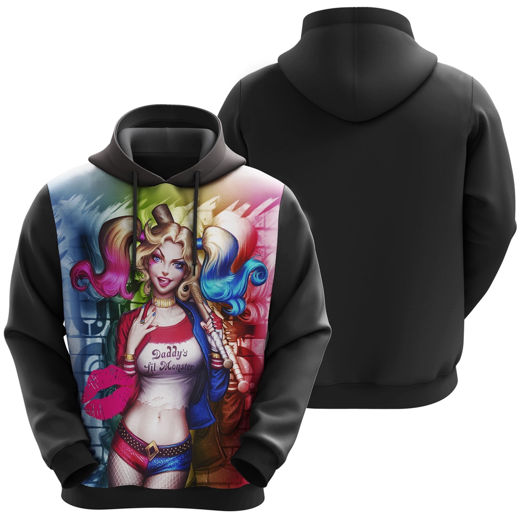 Blusa Moletom Full Sublimado Arlequina