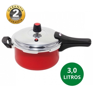 Panela de Pressao 3,0 Litros Fechamento Externo - Rouge/Vermelha