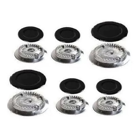 Kit 6 Bocas Peças Fogão Continental Quantum 4pq + 2md