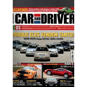 Revista Car And Driver, Porque Eles Vendem Tanto! Nº 3 /2008