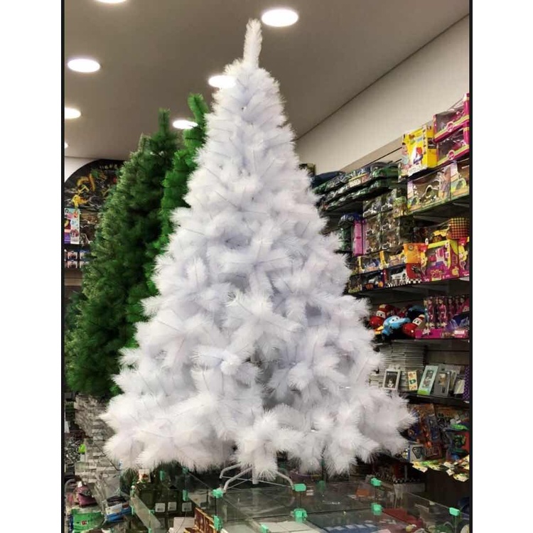 Árvore De Natal Pinheiro Modelo Luxo Branca 1,50 Metros C/ 260Galhos |  Shopee Brasil