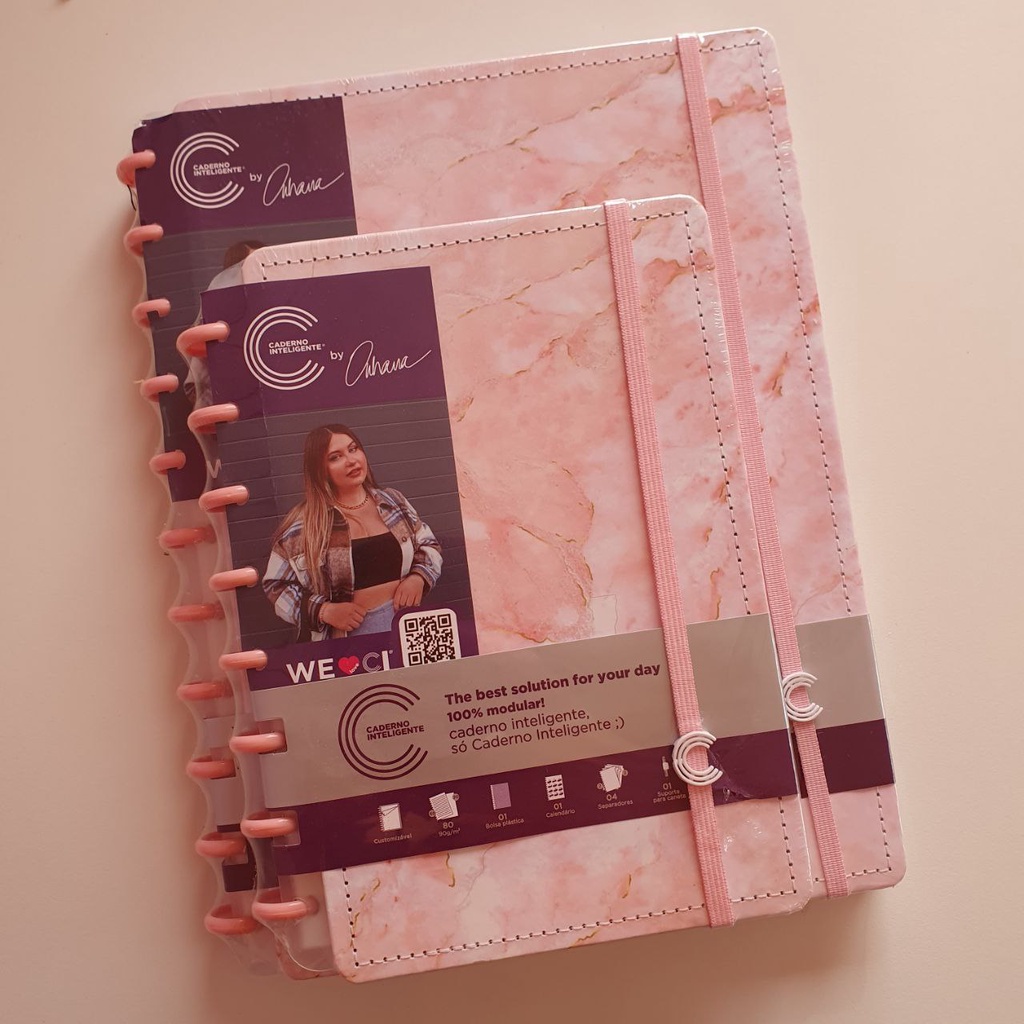 Caderno Inteligente Pink Marble Dream By Owhana Tamanho A5 Ou Grande 4425