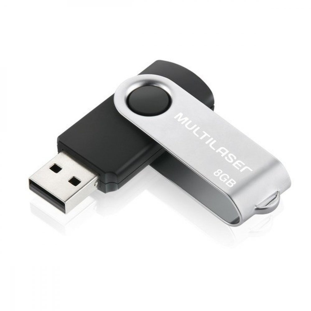 Pen Drive Multilaser Twist 8Gb Preto Pd587