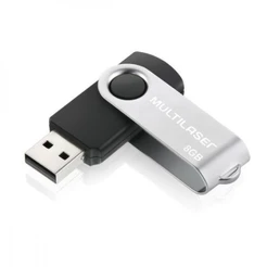 Pen Drive Multilaser Twist 8Gb Preto PD587