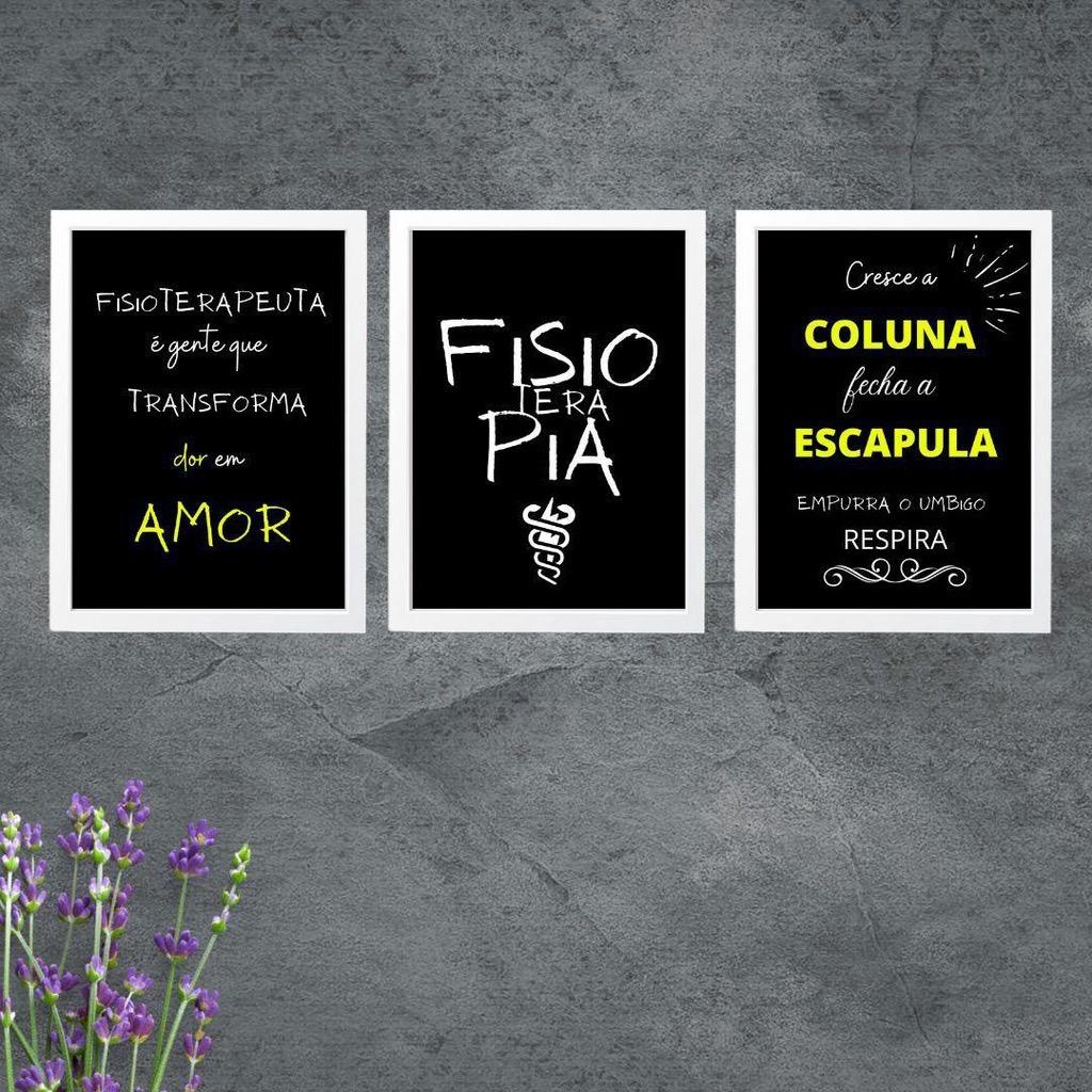 Conjunto de Placas Decorativas Fisioterapia Frases 3 Peças P  | Shopee  Brasil