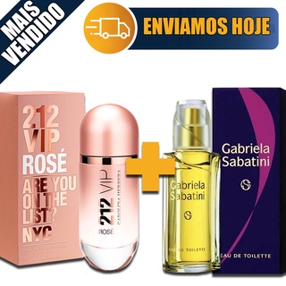 Kit Feminino 212 Vip Rose + Gabriela Sabatini Novidade 2023 top moda temdetudo Presente envio hoje