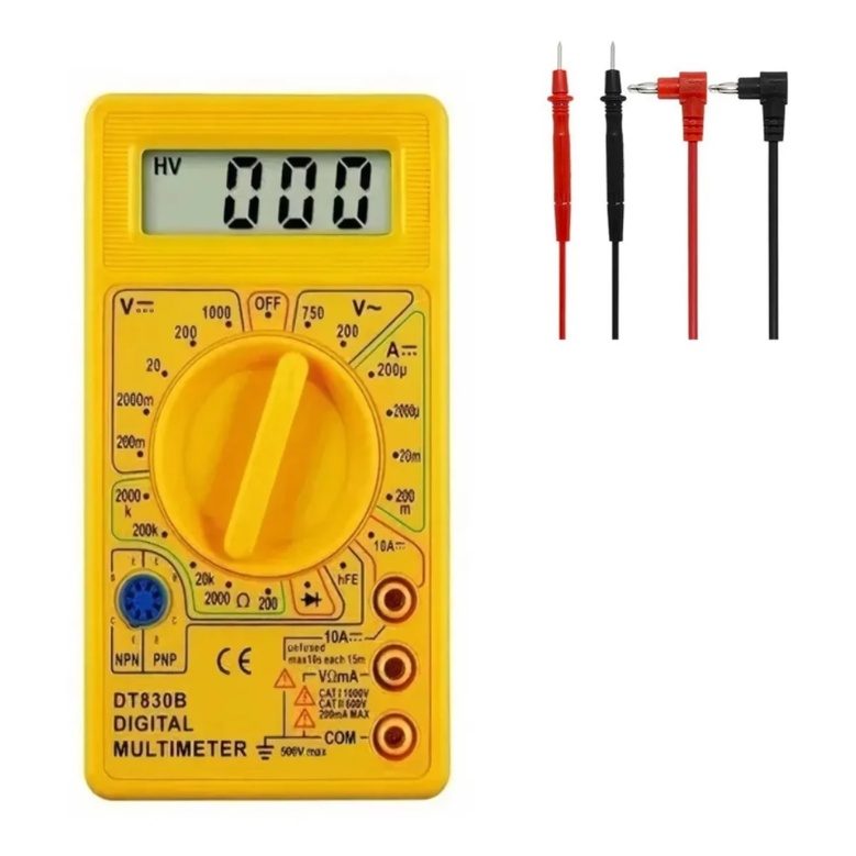 Multimetro Digital Profissional Cabo Multi Teste Portátil em Oferta na Shopee