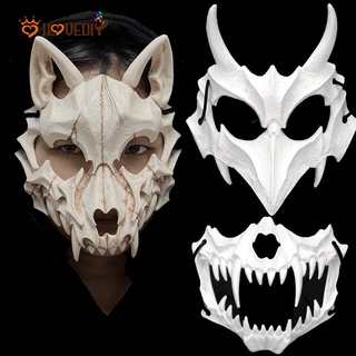 Cosplay Anime Dragon God Props/Máscara De Esqueleto Massquerado Lobo Tigre Demon Tiger Wolf/Fantasia De Carnaval De Halloween