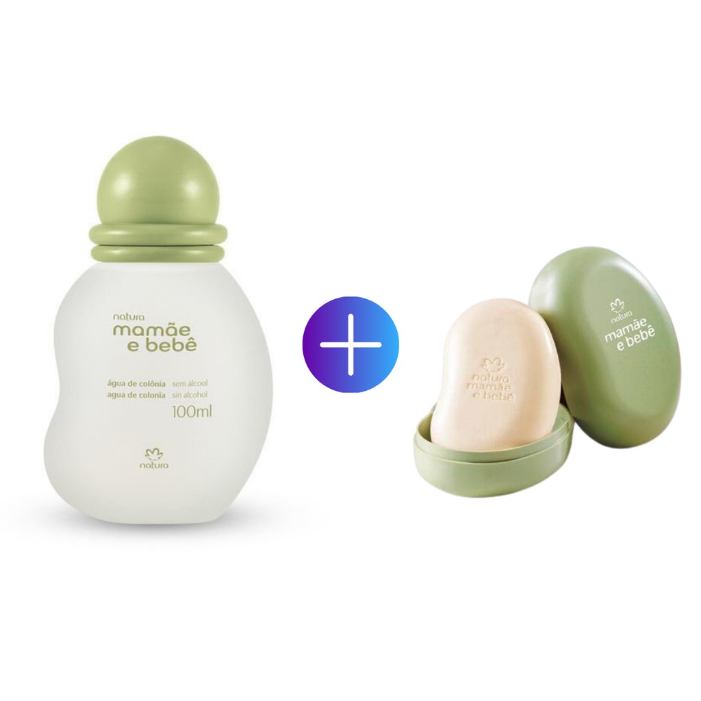 Colonia Mamae Bebe Natura 100ml Saboneteira Com Sabonete Shopee Brasil