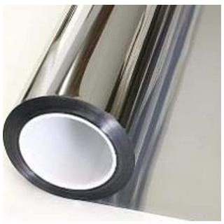 Insulfilmes 4m X 50cm Espelhado de Fora, Fume Dentro, smoke, espelhado prata, vidros