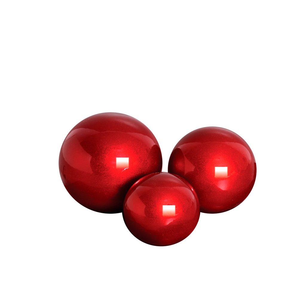 Kit Trio De Esferas Bolas Decorativas Enfeite para Mesa Cor Vermelho Vinho em Oferta na Shopee