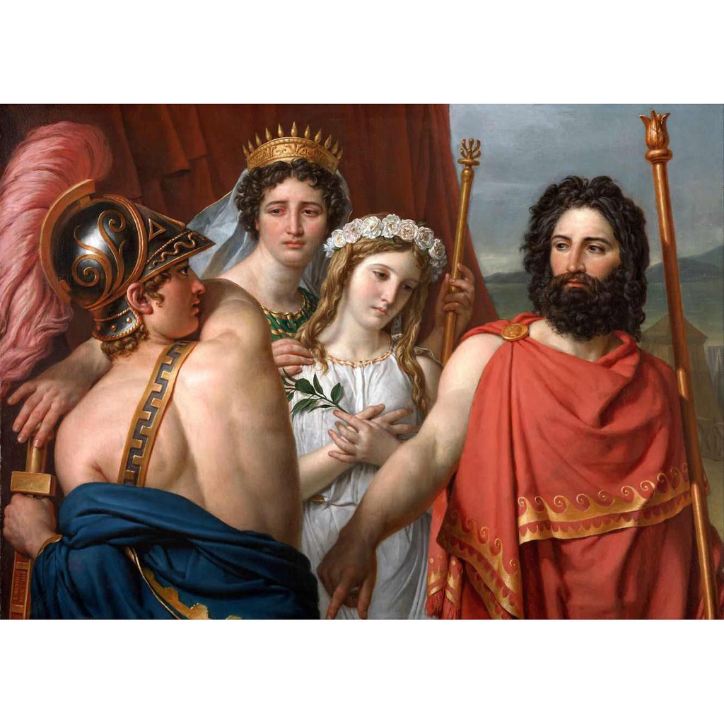 A Ira de Aquiles - Jacques-Louis David - Tela Canvas Para Quadro