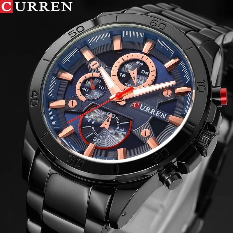 Curren Luminous Stainless Steel Men's Quartz Watch 8275xa em Oferta na Shopee