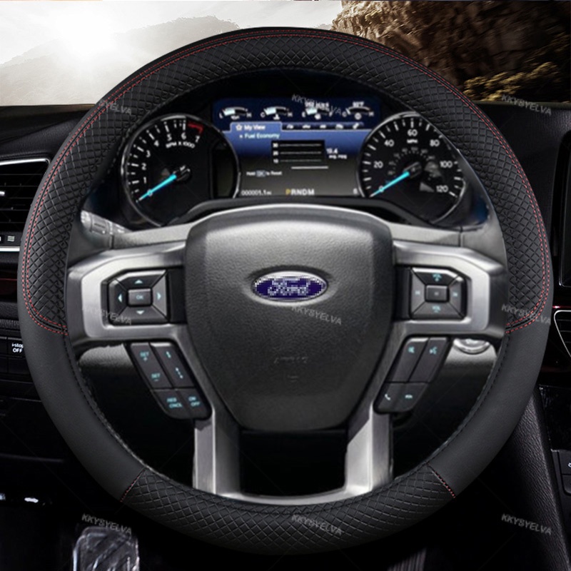 Capa De Couro Para Volante De Carro , Ford Expedição 2007-2022 F150 F-250 2000-350 Super Dever 2000-2016 , Acessórios Au