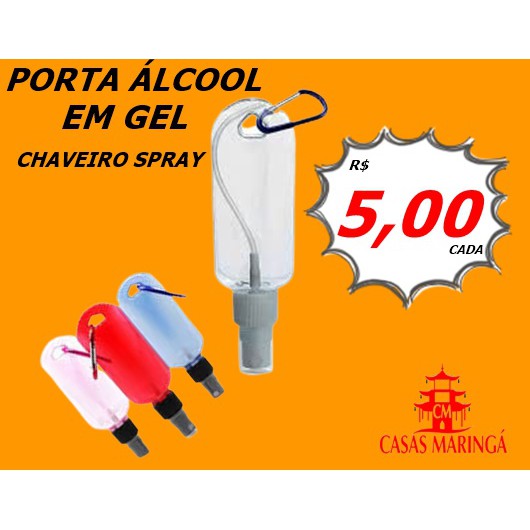 PORTA ÁLCOOL EM GEL