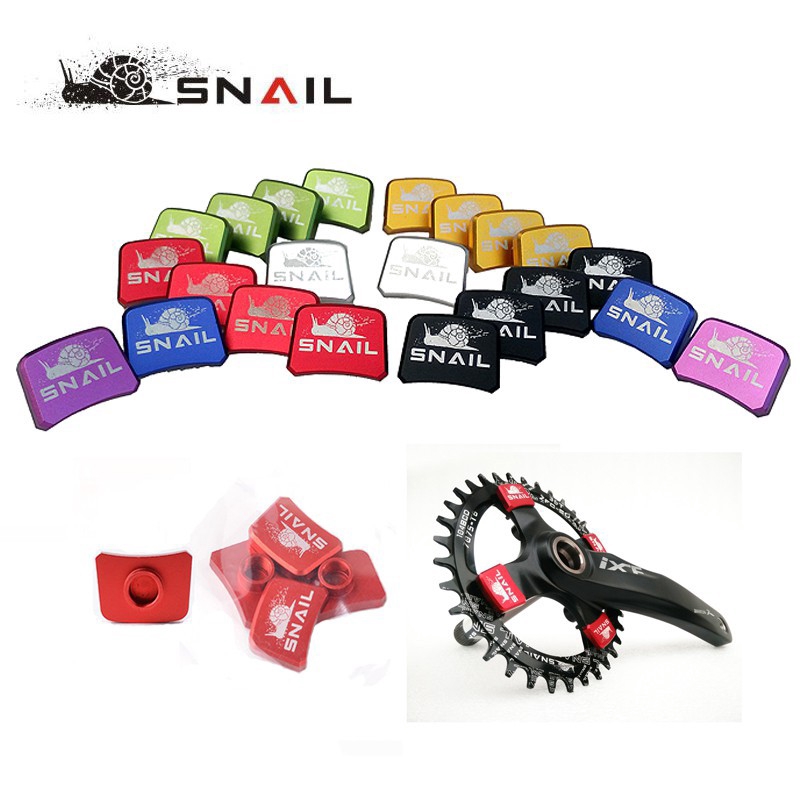4 Pçs/set Bicicleta Corrente Roda Pregos Liga De Alumínio Manivela Placa Parafusos Pedaleira Porca Acessórios Ciclismo