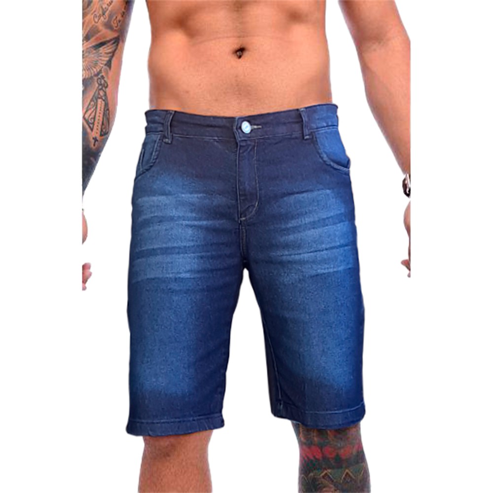 Shorts Jeans Masculino Bermudas Masculinas Lycra Elastano Fábrica
