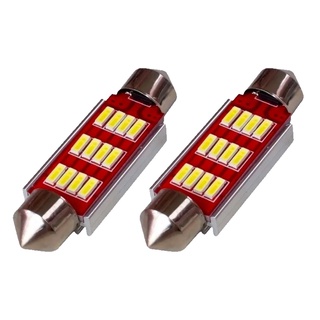 Par Lâmpadas Led Torpedo 41mm 12 Leds 12v Branca Teto Placa