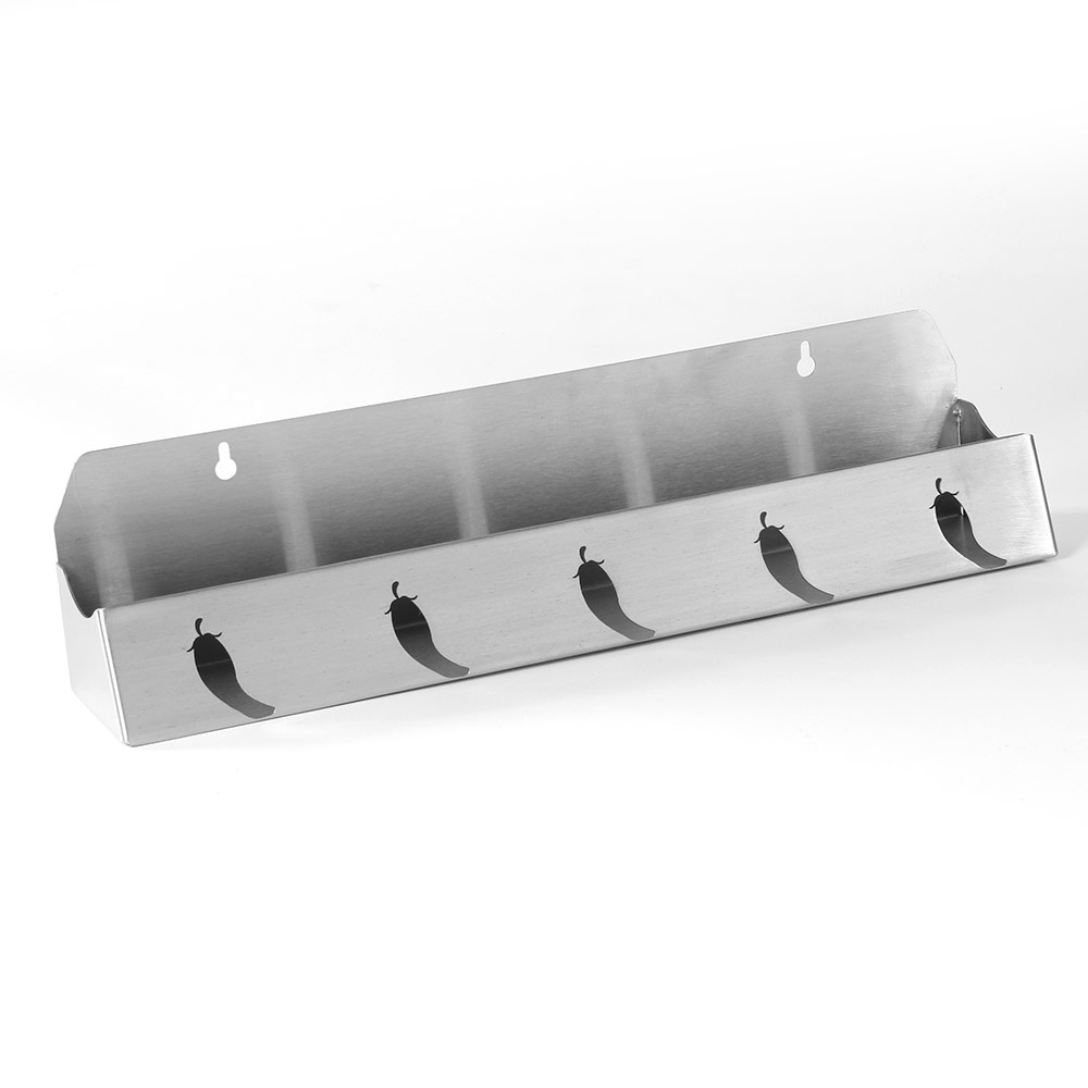 Porta Utilidades/Livro Receitas Parede Inox Escovado-Pimenta