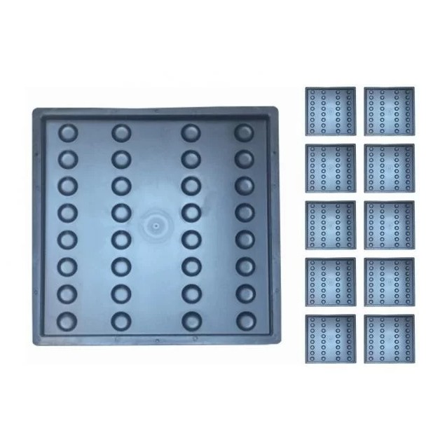 KIT 10 Fôrmas Plástica Piso Tátil Alerta FP031 45x45x2,5cm
