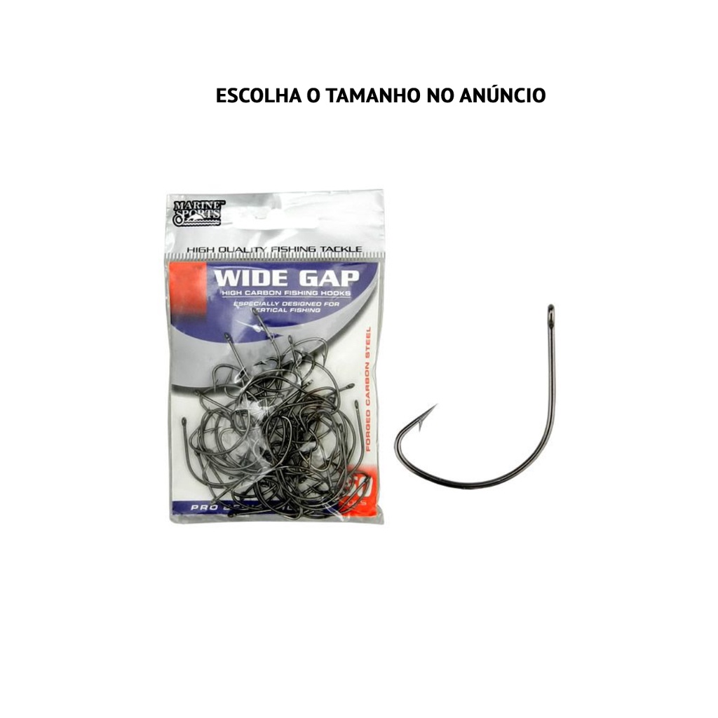 Anzol Marine Wide Gap Black Robalo Corvina Tucunaré Black Bass