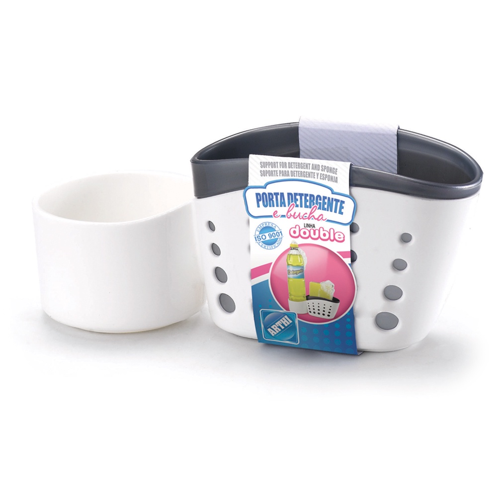 Porta Detergente E Esponja De Pia Double em Oferta na Shopee